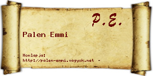 Palen Emmi névjegykártya